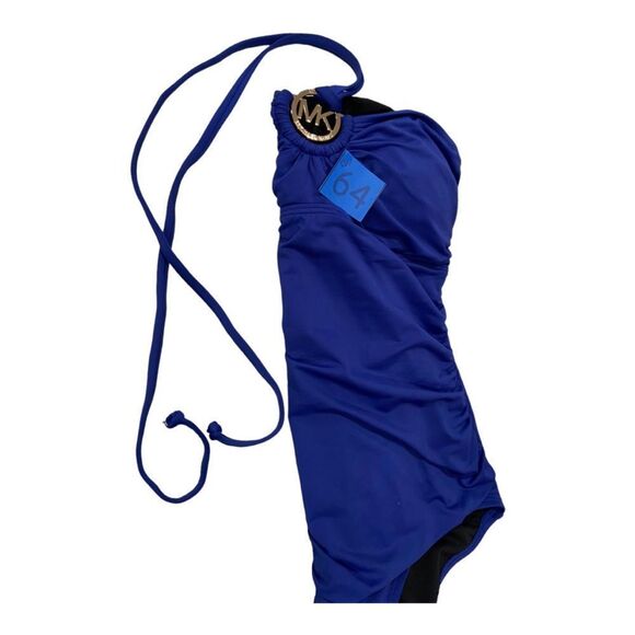 Michael Michael Kors Blue Size 6 Halter Tie Neck One Piece Swimsuit - Picture 8 of 8